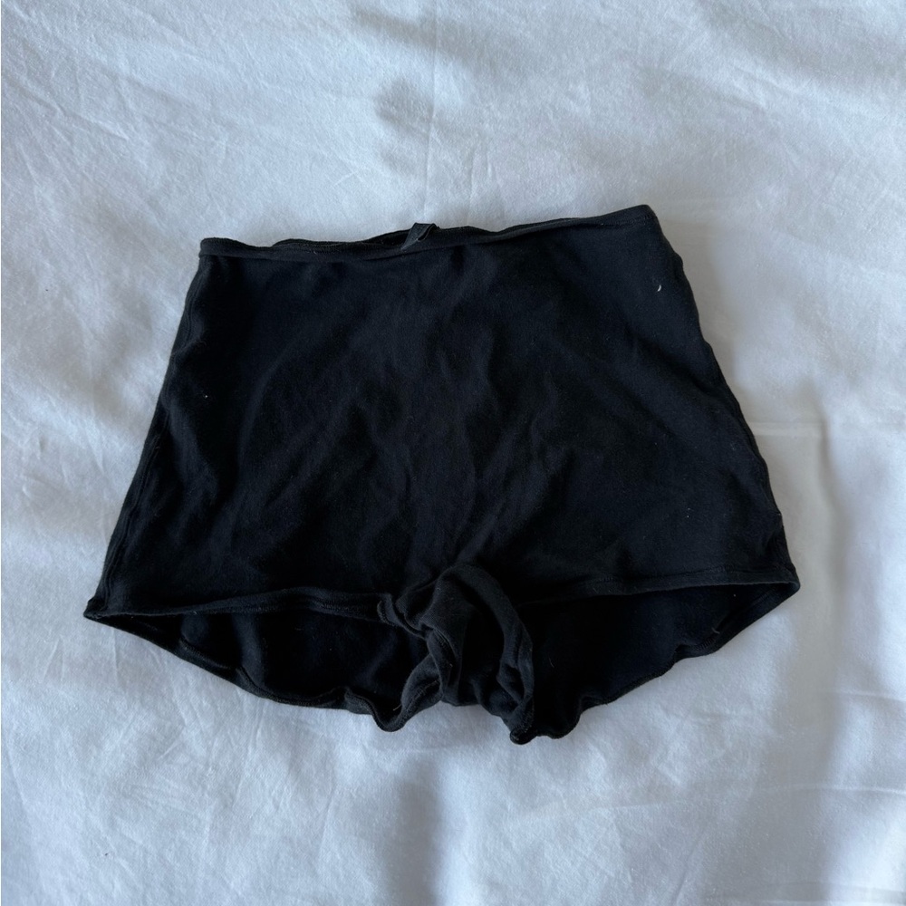 Skims black cotton boxer briefs
